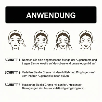 Creme mit rotem Licht für die Augenpartie